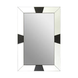 Black Bevelled Border Detail Wall Mirror