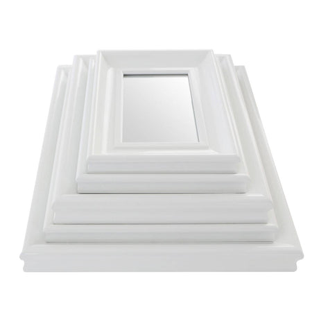 White Frame 5Pc Mirror Set