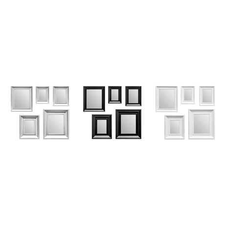 White Frame 5Pc Mirror Set