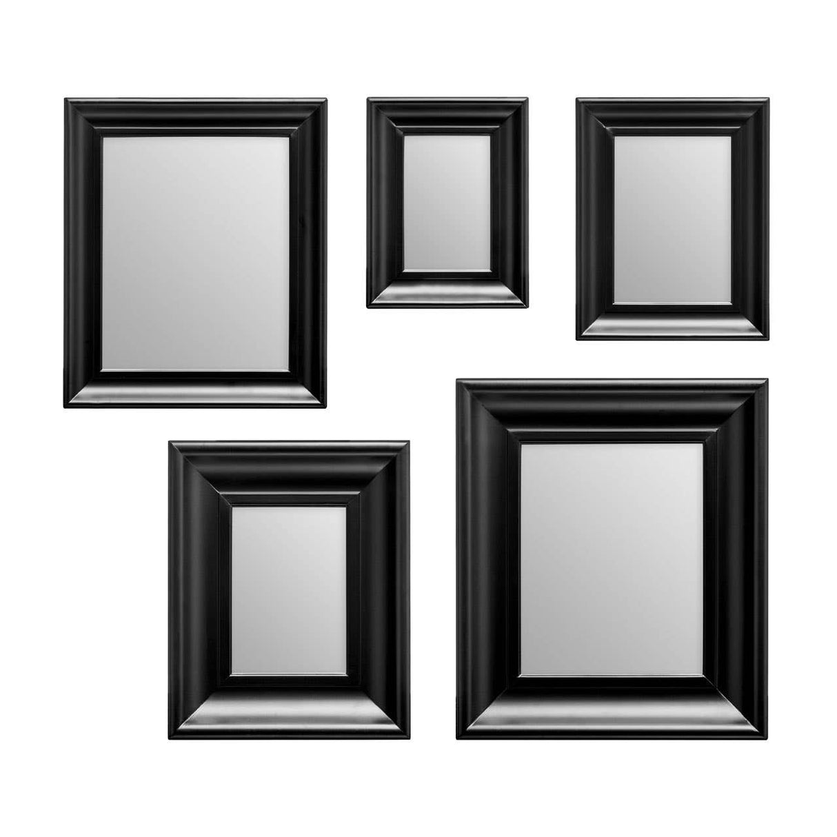 Judkins Black Frame 5 Piece Mirror Set