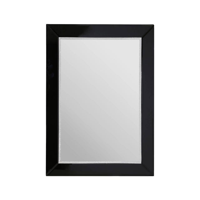 Black Mirror Bevelled Edge Wall Mirror