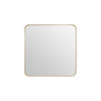 Small Gold Finish Square Wall Mirror
