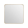 Medium Gold Finish Square Wall Mirror