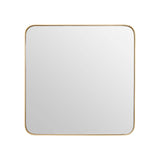 Medium Gold Finish Square Wall Mirror