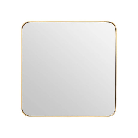 Medium Gold Finish Square Wall Mirror