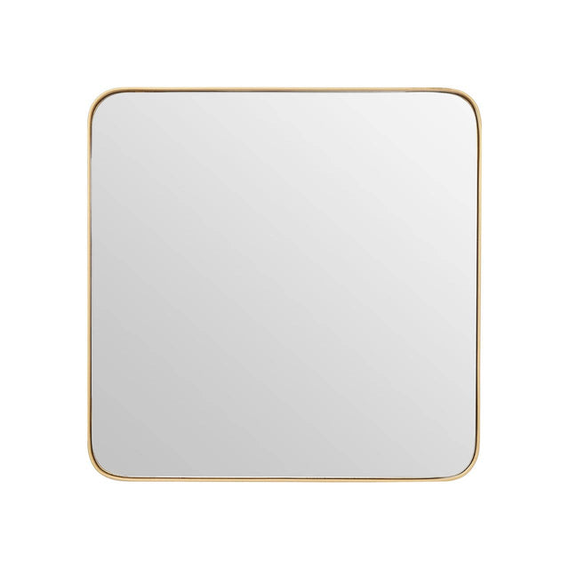 Medium Gold Finish Square Wall Mirror