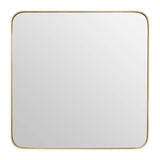 Medium Gold Finish Square Wall Mirror
