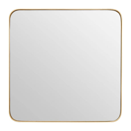Medium Gold Finish Square Wall Mirror