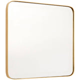 Medium Gold Finish Square Wall Mirror