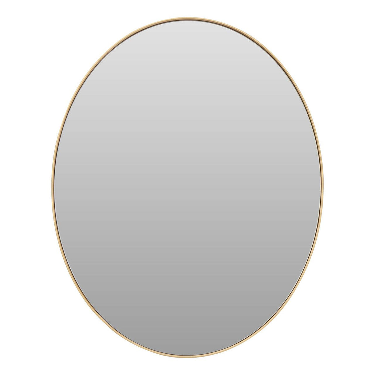 Medium Gold Finish Oval Wall Mirror