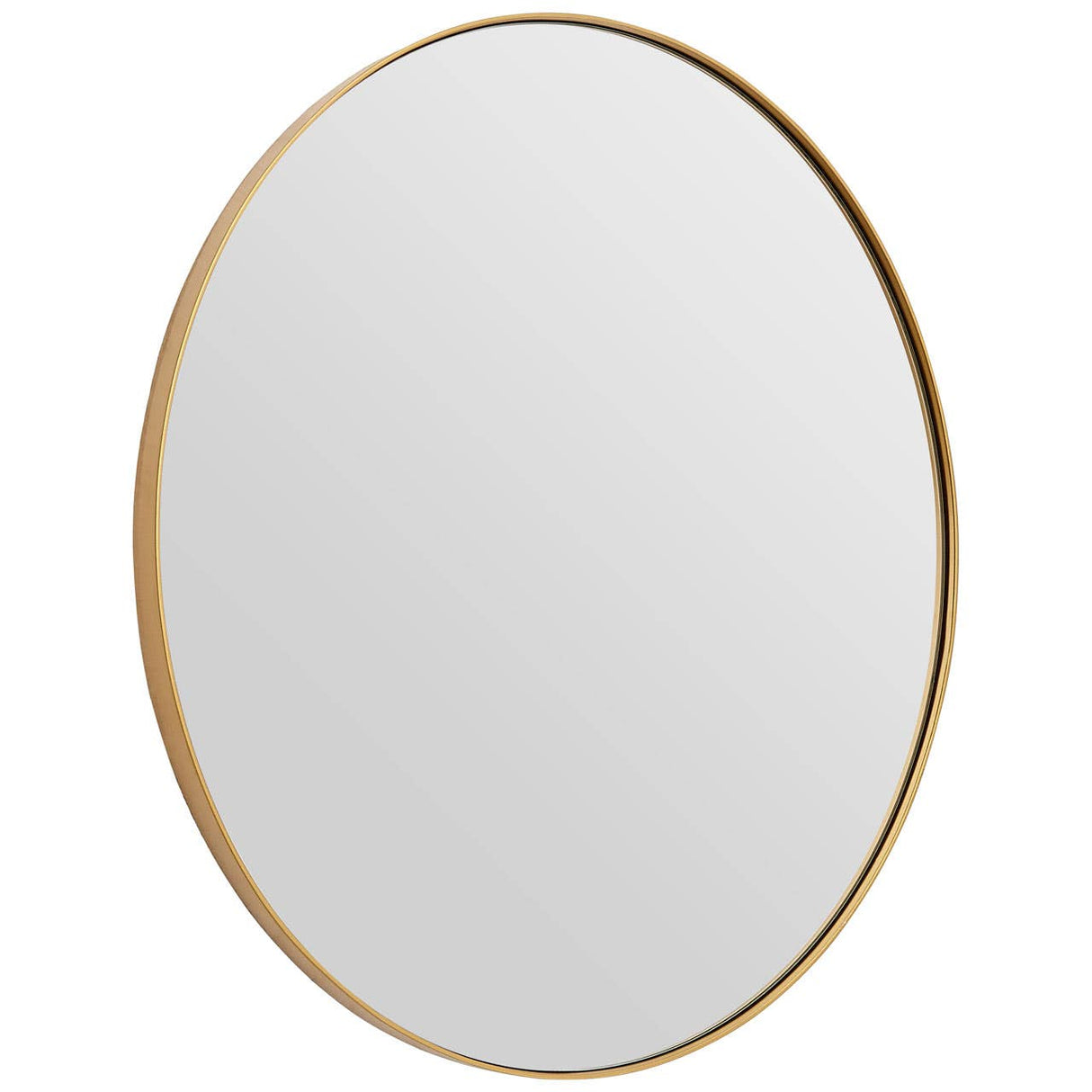 Medium Gold Finish Oval Wall Mirror