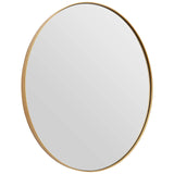 Medium Gold Finish Oval Wall Mirror
