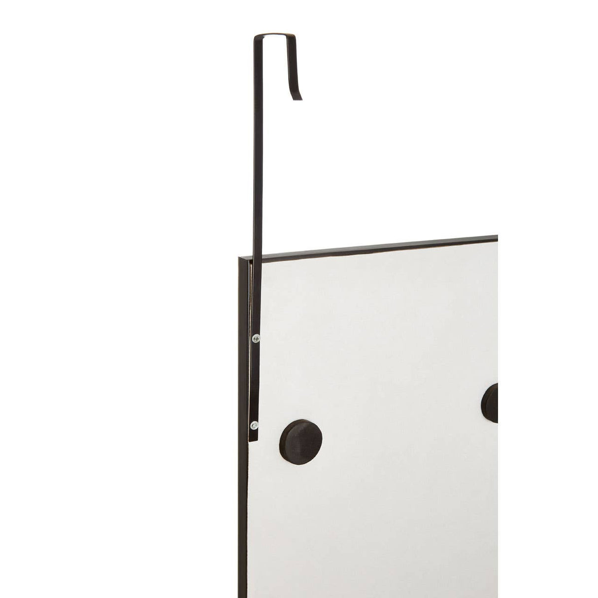 Over Door Grey Plastic Frame Mirror