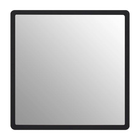 Small Black Wall Mirror with Gold Edge