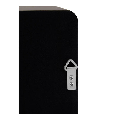 Small Black Wall Mirror with Gold Edge