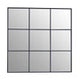 Oriel Grid Wall Mirror with Black Finish Frame