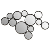 Persephone Large Black Finish Wall Mirror