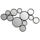 Persephone Large Black Finish Wall Mirror
