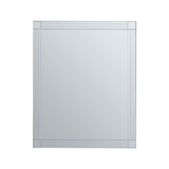 Sana Square Wall Mirror with Linear Detail