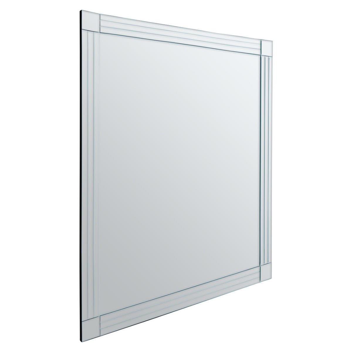 Sana Square Wall Mirror with Linear Detail