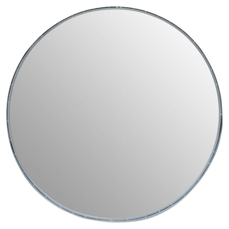 Avento Large Round Silver Wall Mirror