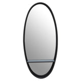 Avento Black Oval Wall Mirror