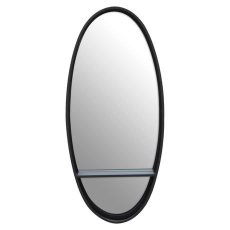 Avento Black Oval Wall Mirror