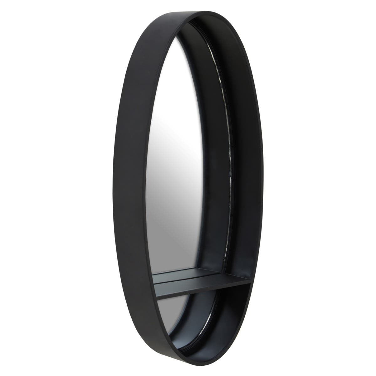 Avento Black Oval Wall Mirror