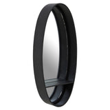 Avento Black Oval Wall Mirror