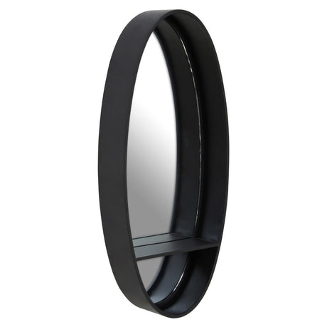 Avento Black Oval Wall Mirror