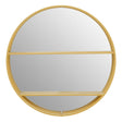 Avento Gold Shelved Wall Mirror