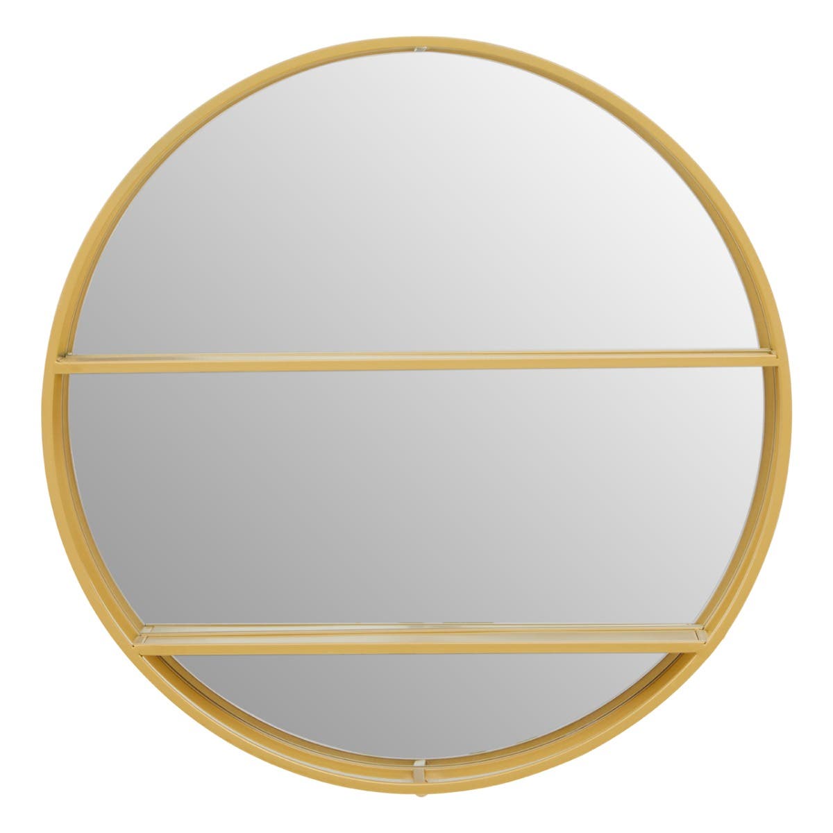 Avento Gold Shelved Wall Mirror