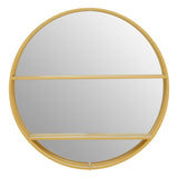 Avento Gold Shelved Wall Mirror