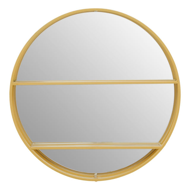 Avento Gold Shelved Wall Mirror