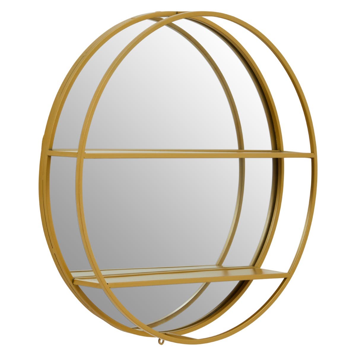 Avento Gold Shelved Wall Mirror