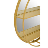 Avento Gold Shelved Wall Mirror
