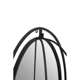 Avento Oval Shelved Black Wall Mirror