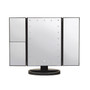 Cassini Tri Fold Illuminated Black LED Table Mirror