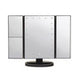 Cassini Tri Fold Illuminated Black LED Table Mirror