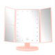 Cassini Tri Fold Illluminated Pink LED Table Mirror