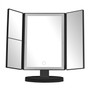 Cassini Tri Fold Border Black Table Mirror