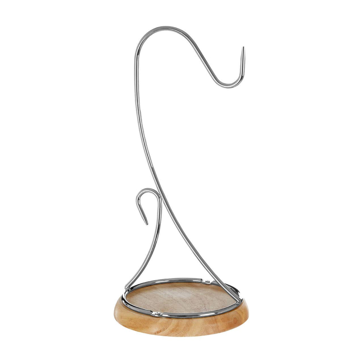 Chrome With Wood Base Banana Hanger