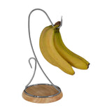 Chrome With Wood Base Banana Hanger