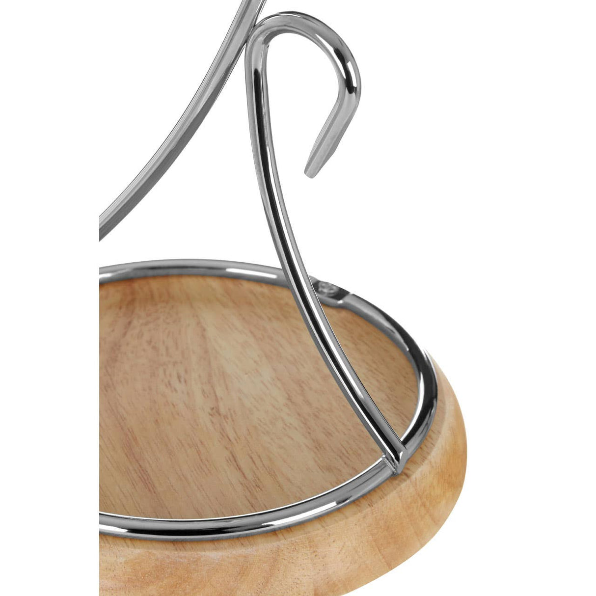 Chrome With Wood Base Banana Hanger