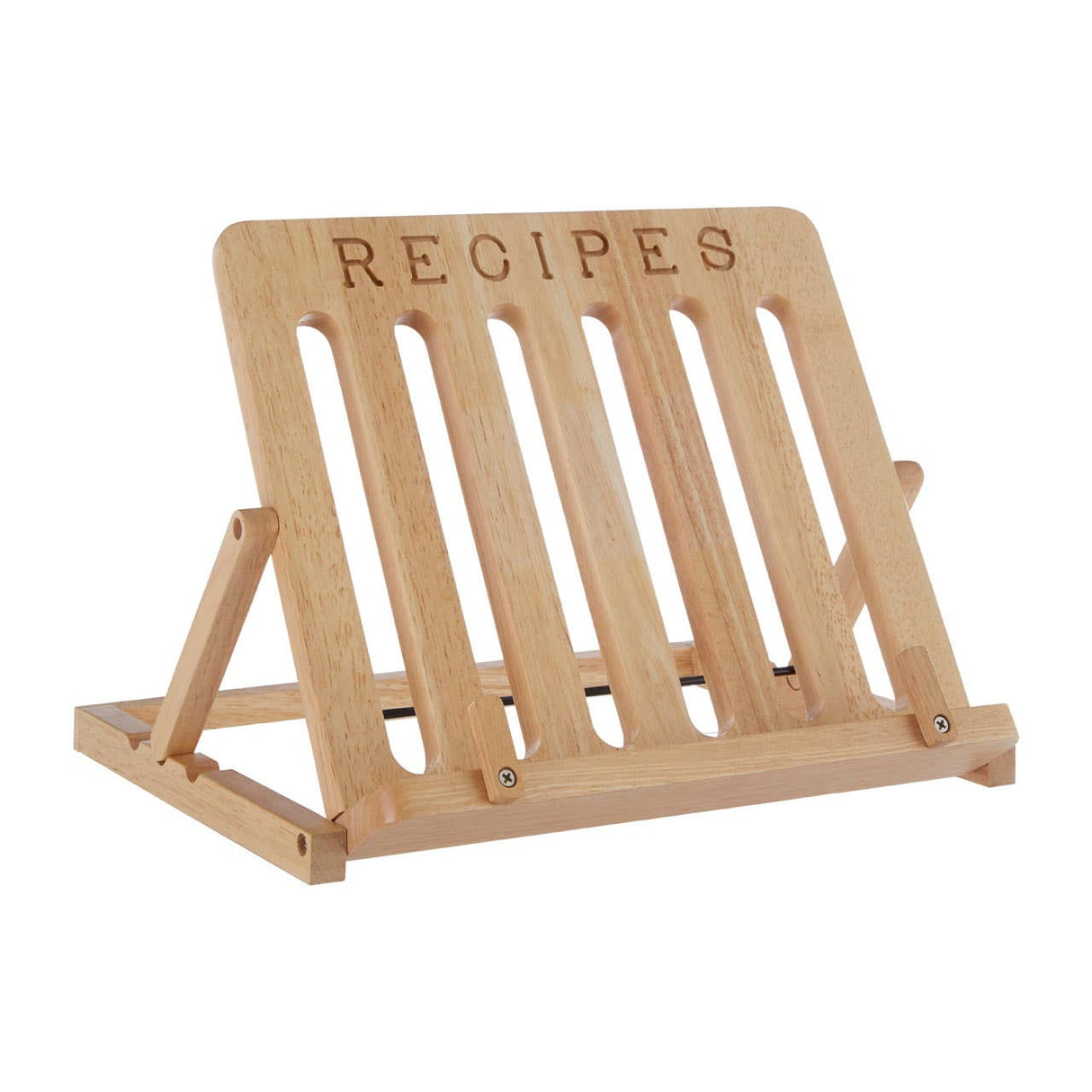 Tropical Hevea Wood Cookbook Stand