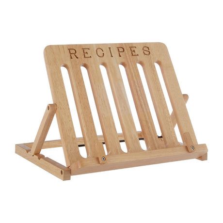 Tropical Hevea Wood Cookbook Stand