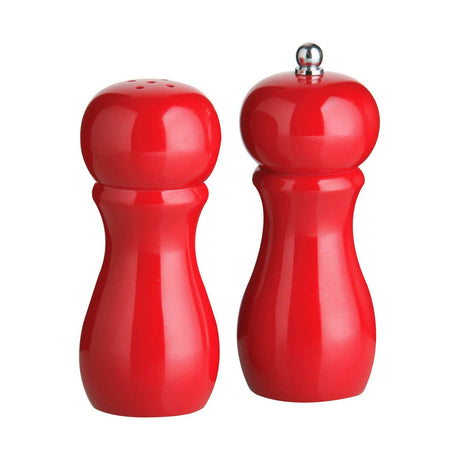Red High Gloss Salt Shaker And Pepper Set