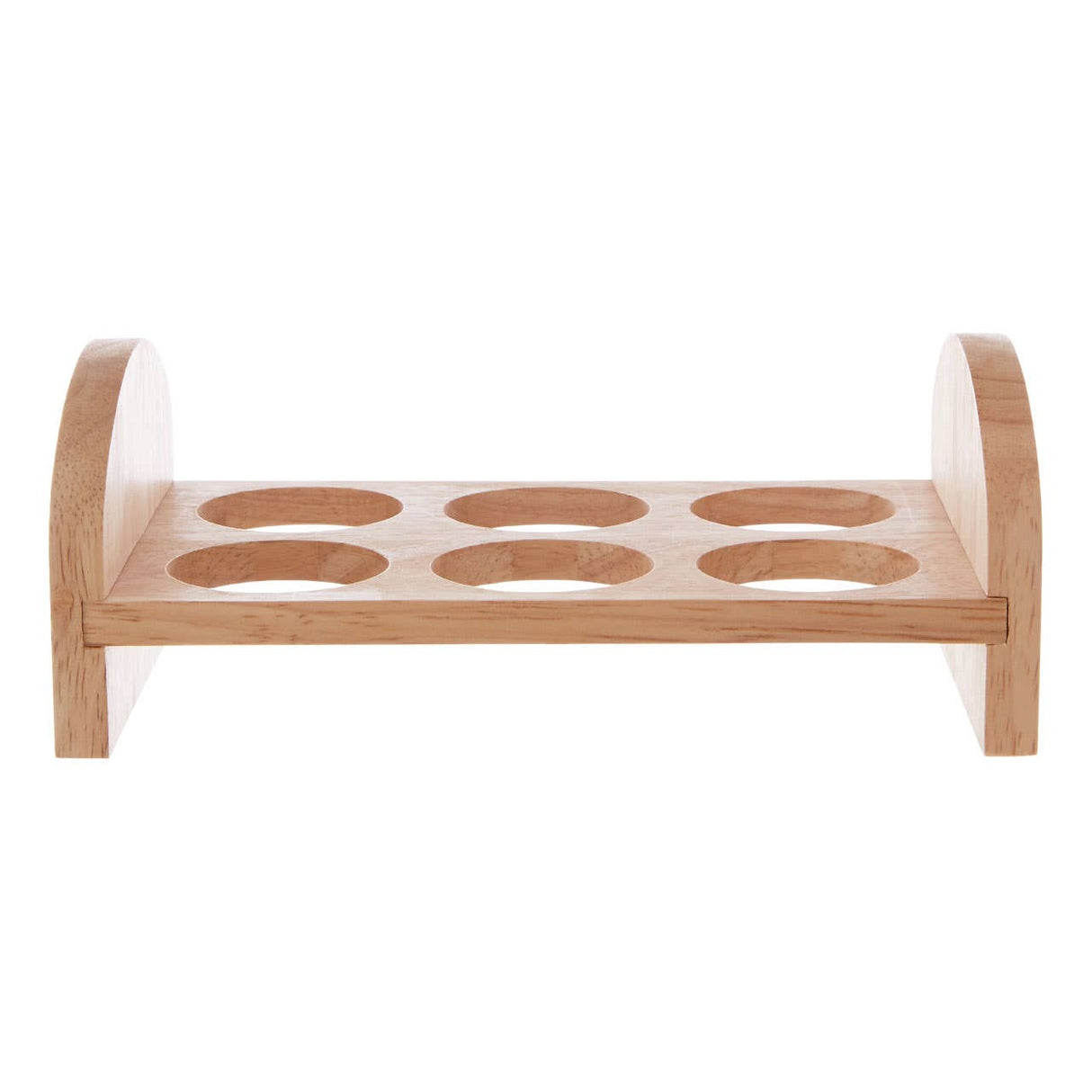 6 Hole Rubberwood Egg Rack