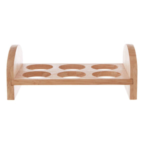 6 Hole Rubberwood Egg Rack
