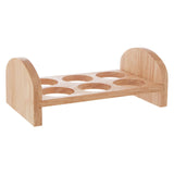 6 Hole Rubberwood Egg Rack